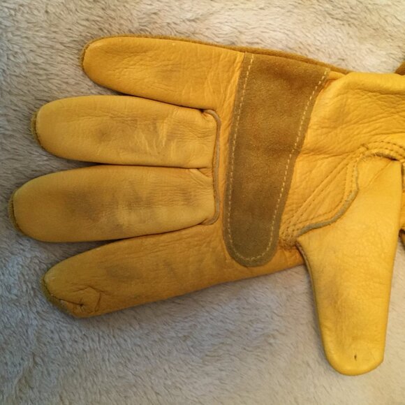 ❤️4 for $20 Terra tan cowhide work gloves sz M - Picture 6 of 7